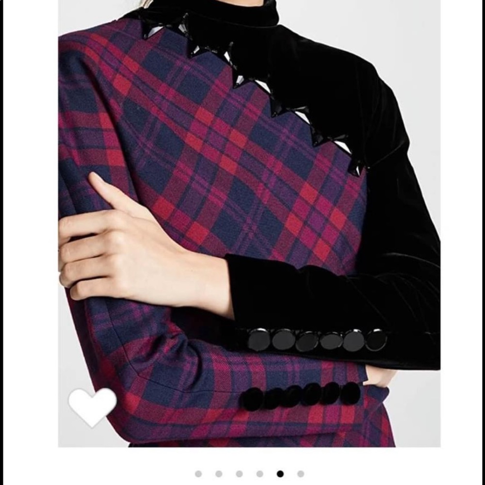 MARC JACOBS Runway Plaid & Velvet Dress